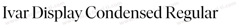 Ivar Display Condensed Regular字体转换